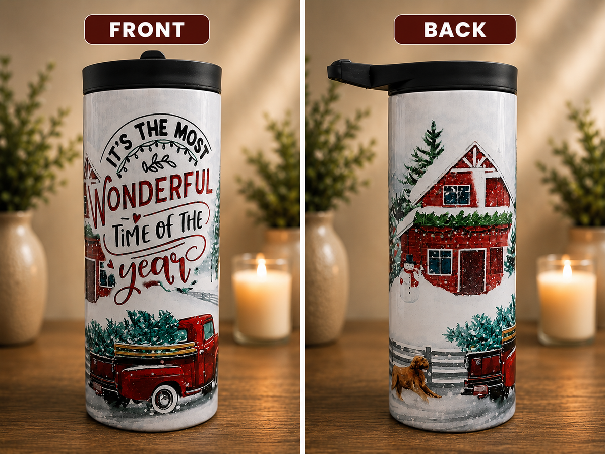 Most Wonderful Time of the Year Christmas 20 oz Tumbler