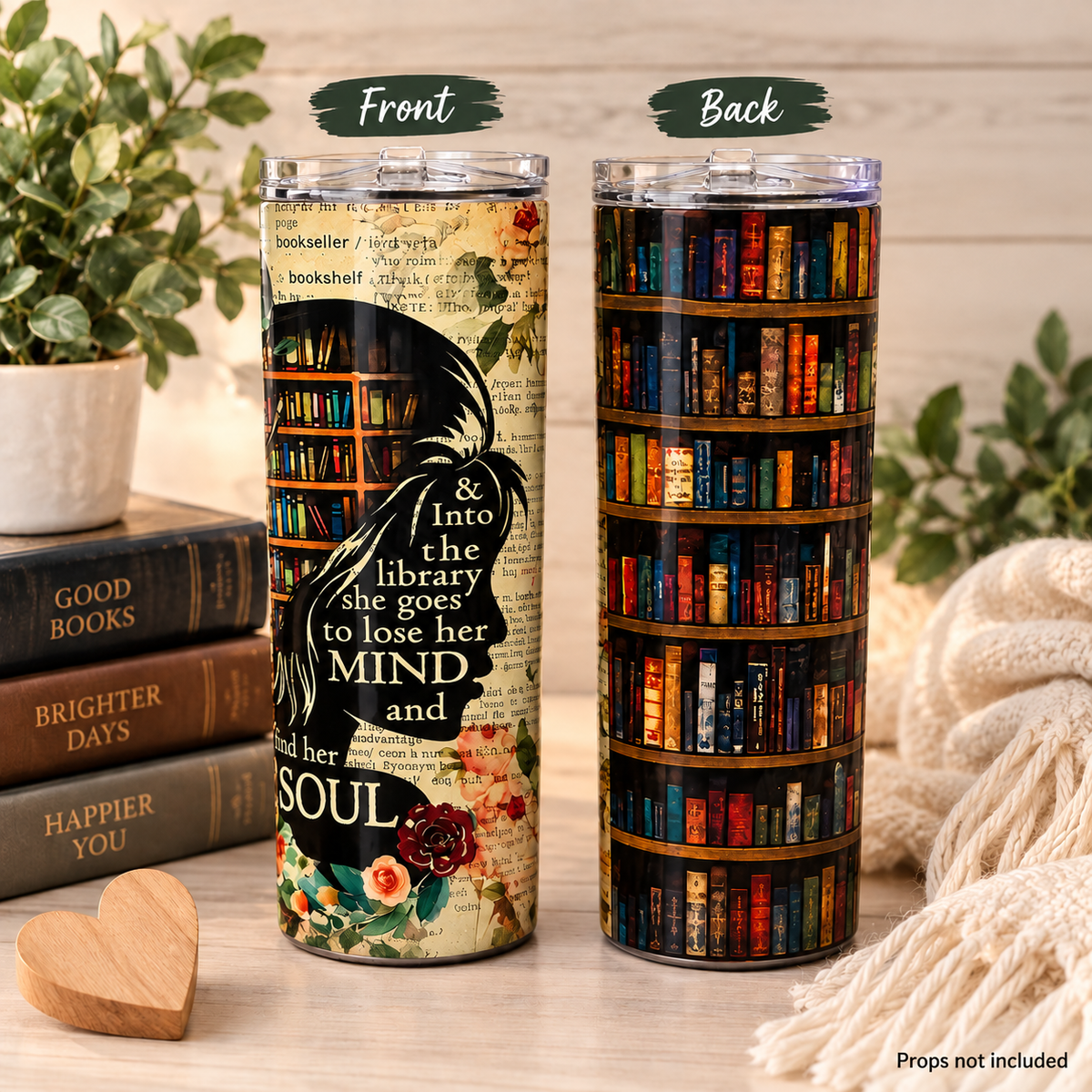 Book Lover Library Tumbler – 20 oz