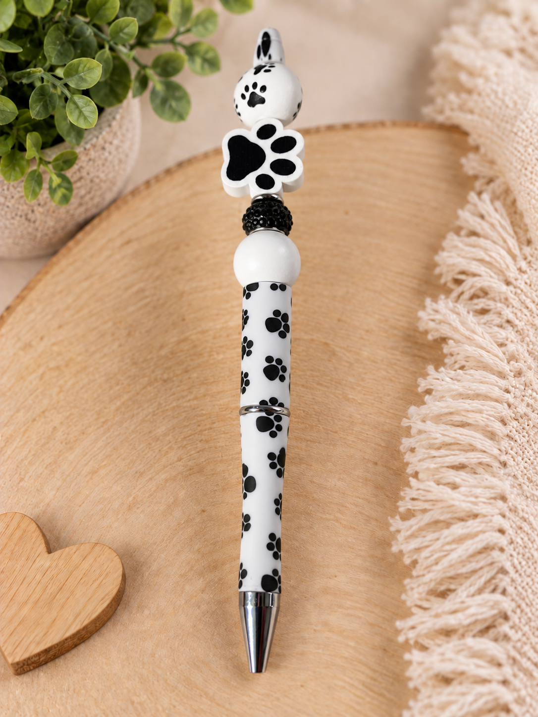 Decorative Beaded Pens – Animal Print & Paw Print Designs