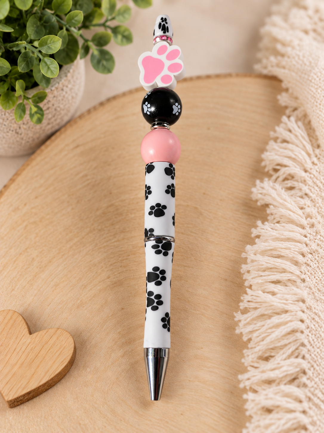 Decorative Beaded Pens – Animal Print & Paw Print Designs