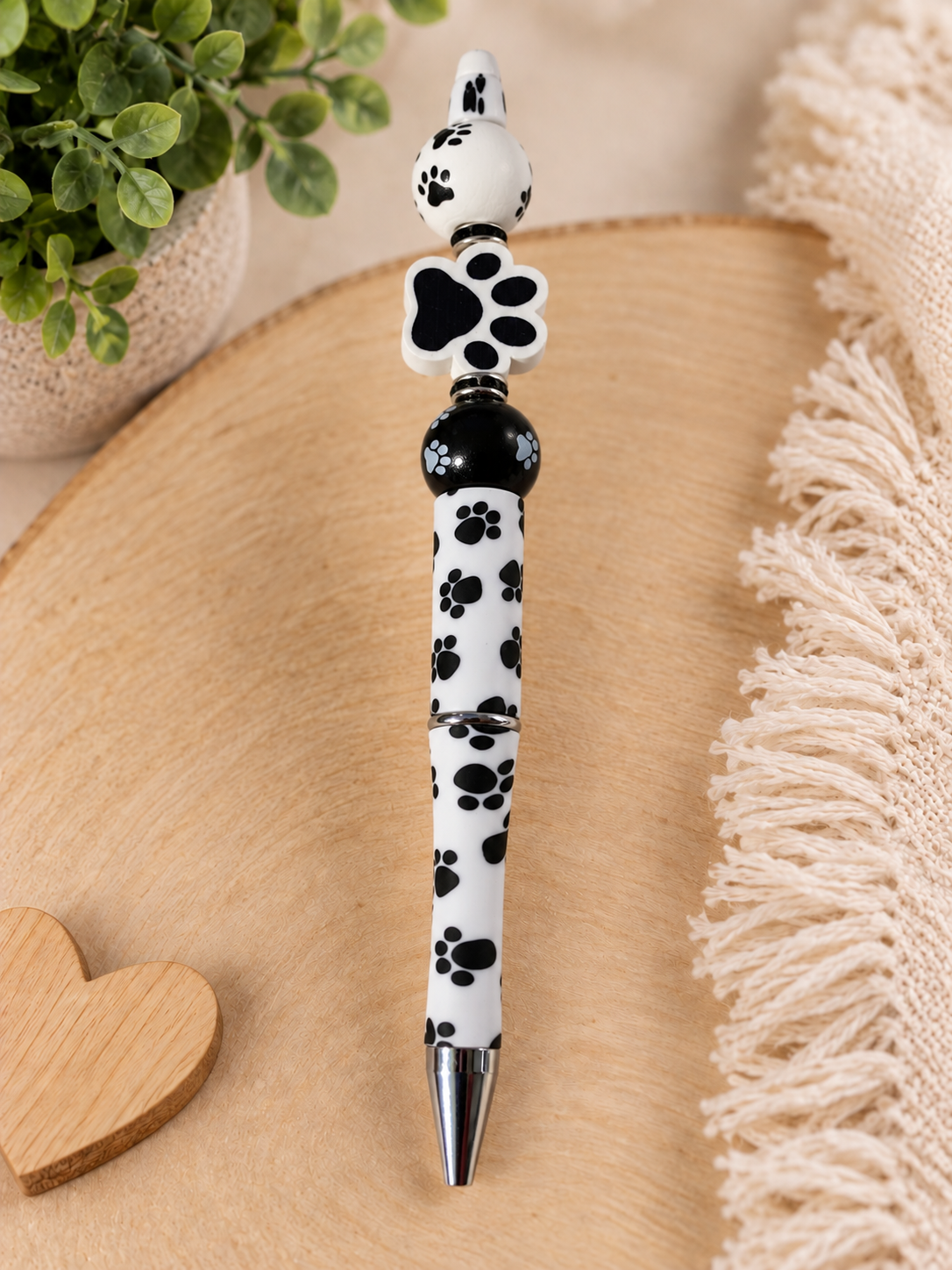Decorative Beaded Pens – Animal Print & Paw Print Designs