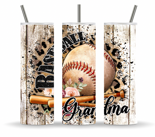 Baseball Grandma 20 oz Sublimation Tumbler