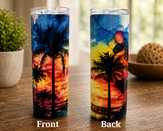 Tropical Sunset 20 oz Sublimation Tumbler