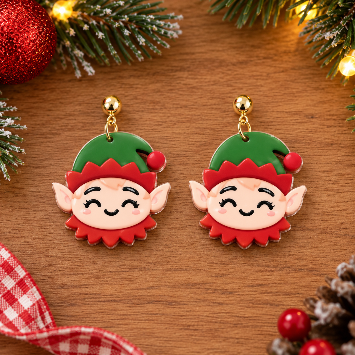 Christmas Character Acrylic Dangle Earrings