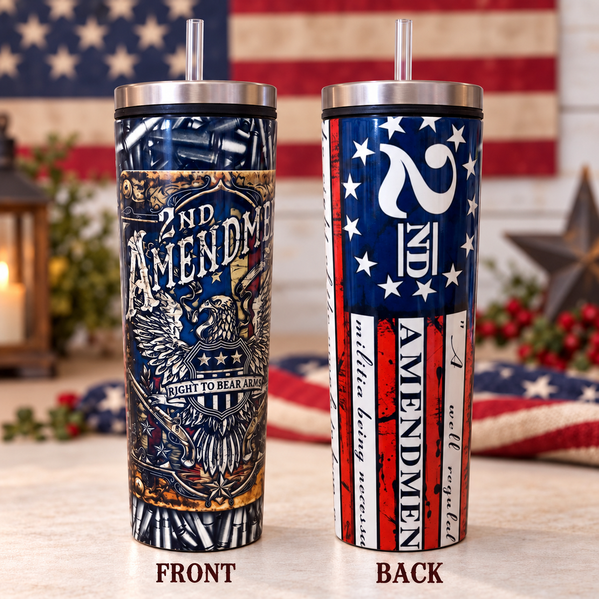 Second Amendment American Eagle 20 oz Sublimation Tumbler