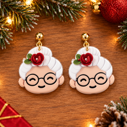 Christmas Character Acrylic Dangle Earrings