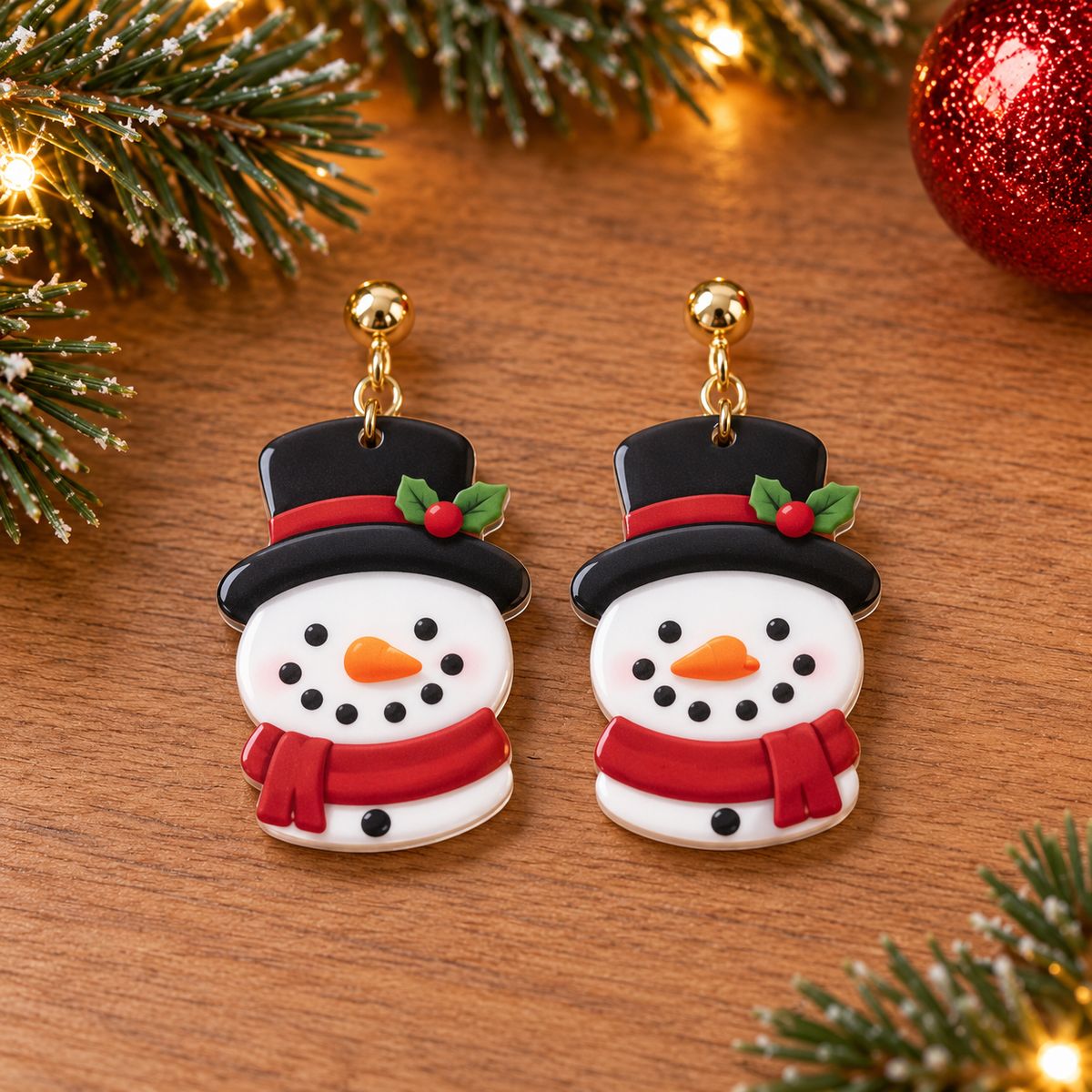 Christmas Character Acrylic Dangle Earrings