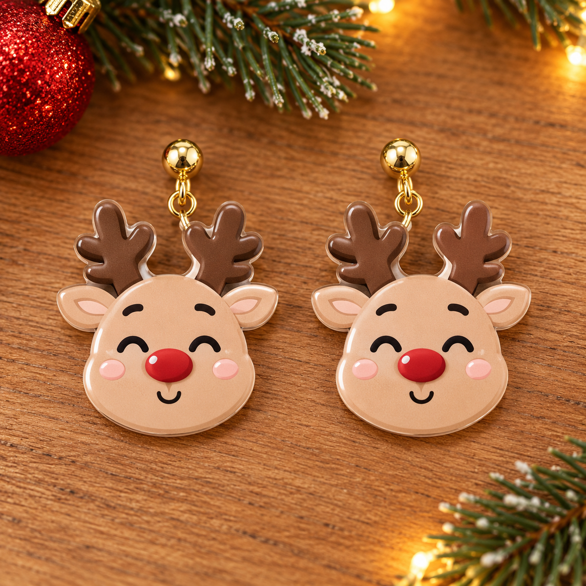 Christmas Character Acrylic Dangle Earrings