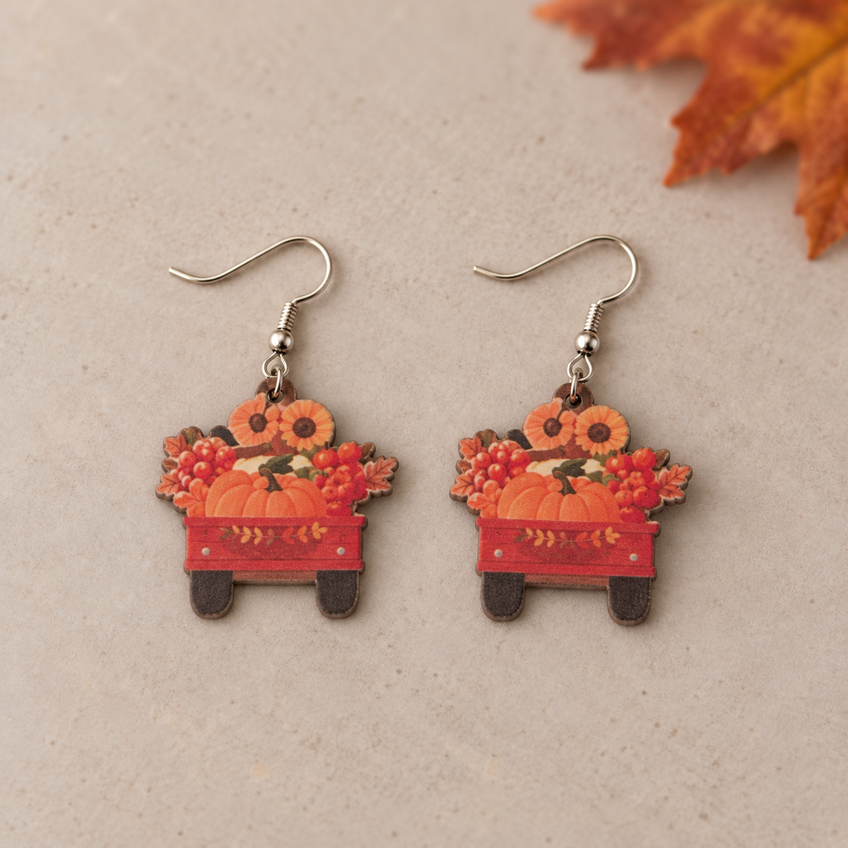 Fall Harvest Acrylic Dangle Earrings – 6 Styles.