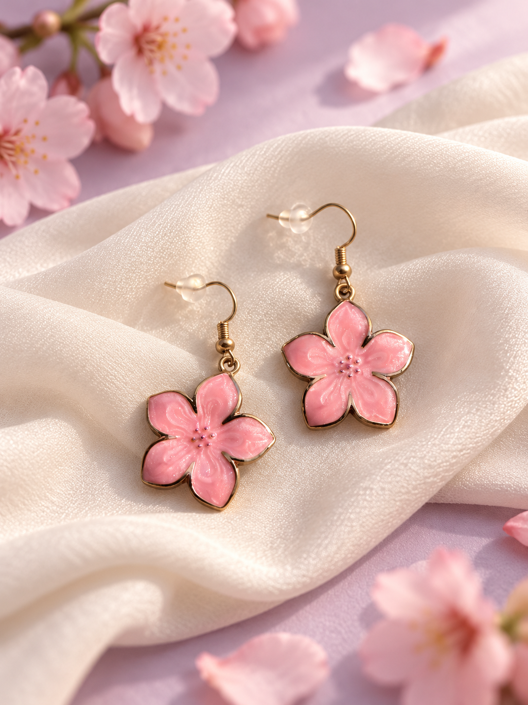 Petal Pop Flower Dangle Earrings-5 color options