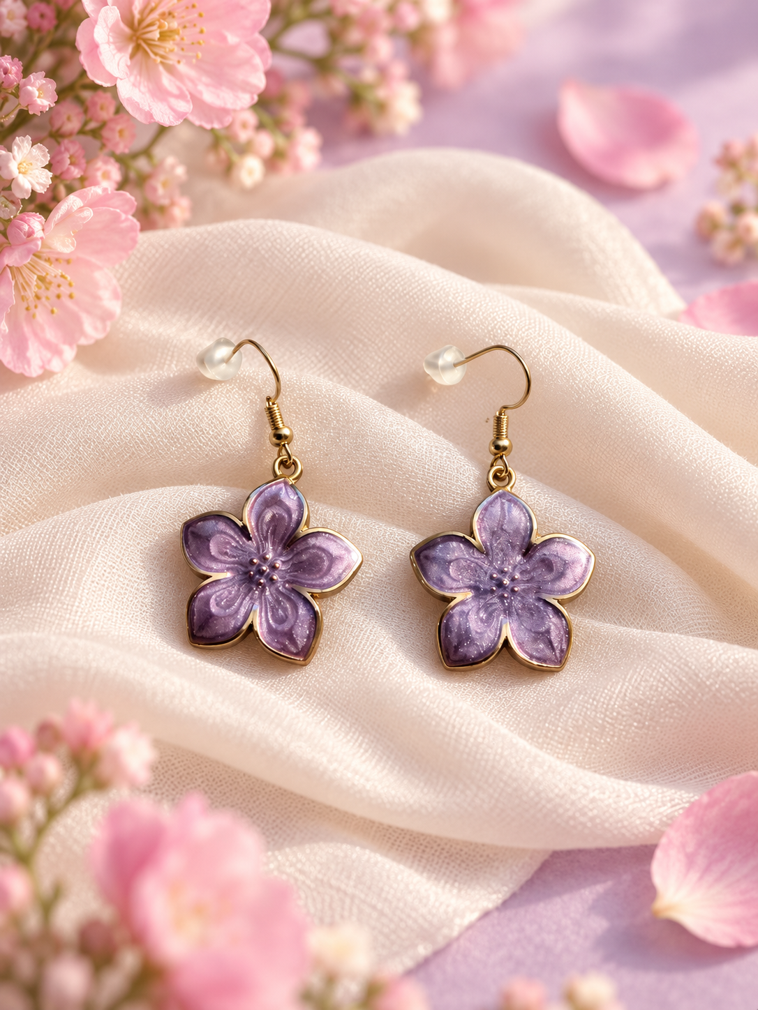 Petal Pop Flower Dangle Earrings-5 color options